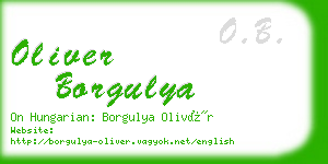 oliver borgulya business card